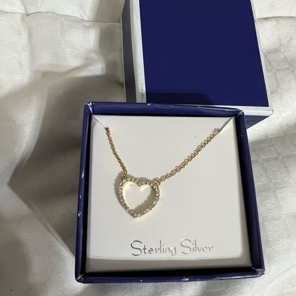 Sterling Silver Heart Necklace NWT